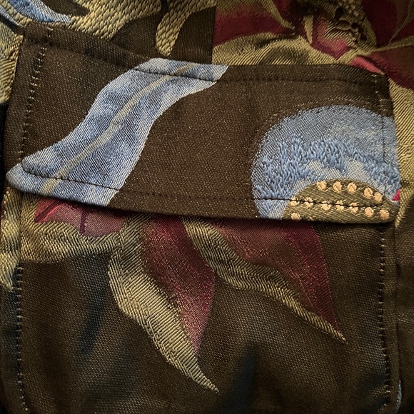 Citron Silk Floral Brocade Jacket - Picture 7 of 10